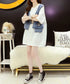 Denim patchwork cardigan